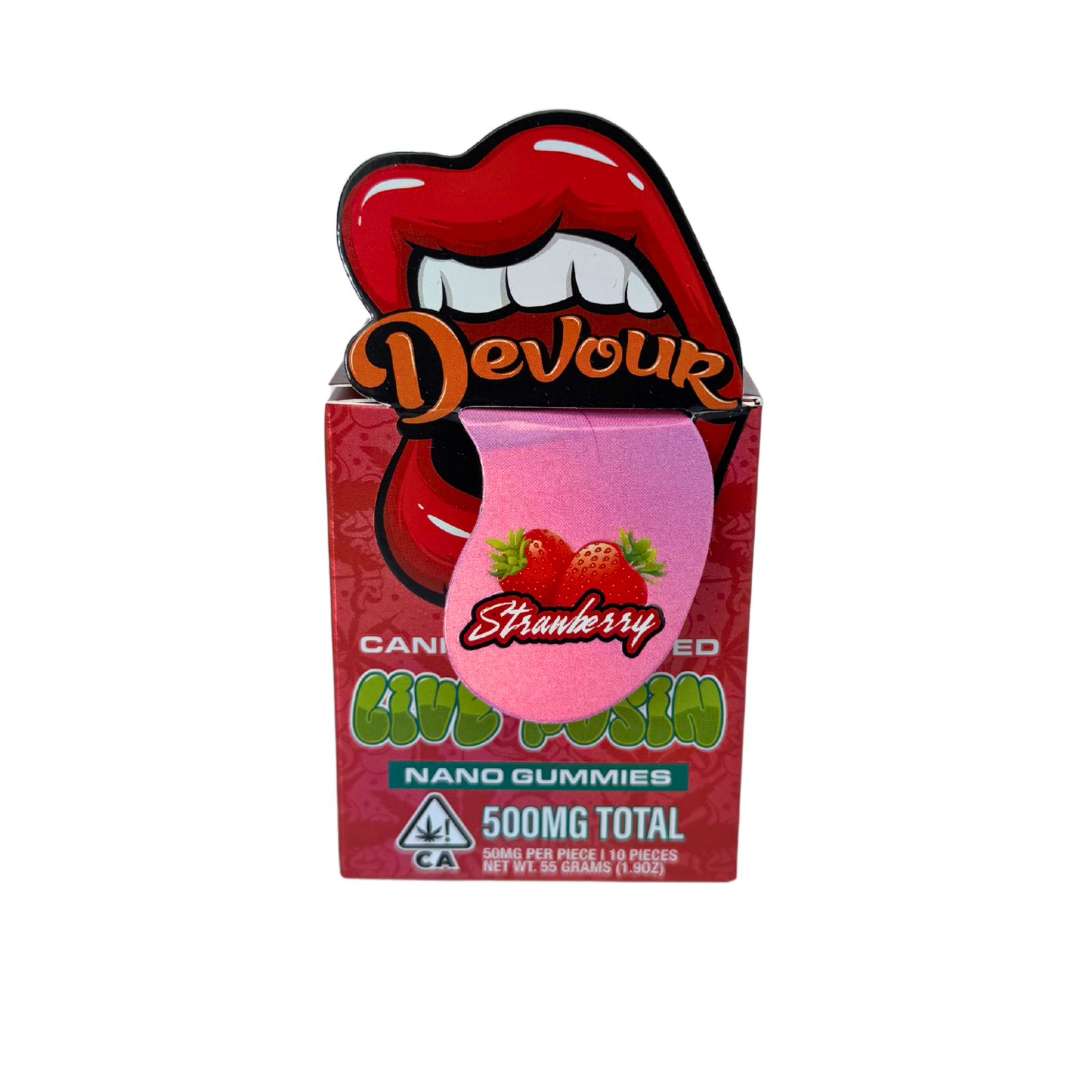 Devour Strawberry Live Rosin Nano Gummies
