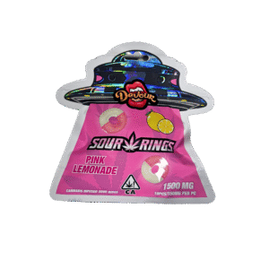 Devour Pink Lemonade Sour Rings THC Infused Gummies