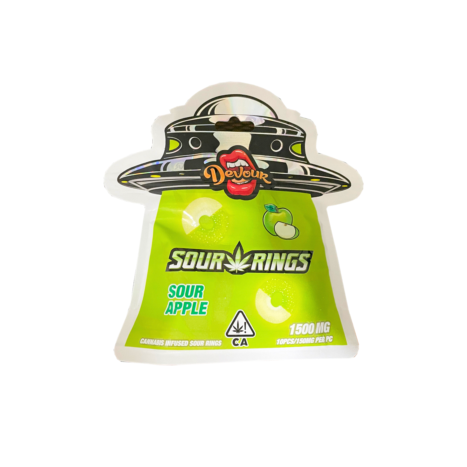 Devour Sour Apple Sour Rings Gummies