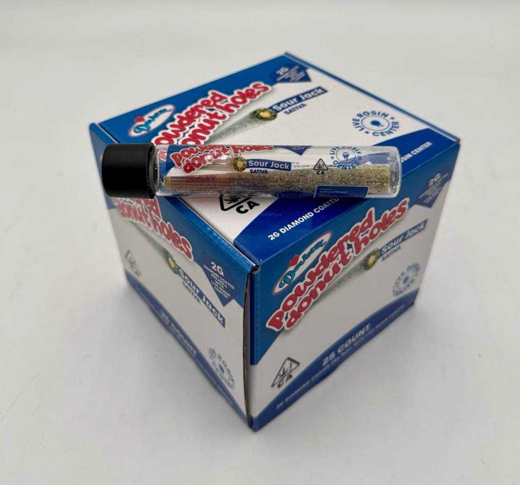 Devour Powdered Donut Holes Pre Rolls Sour Jack 25 Pack